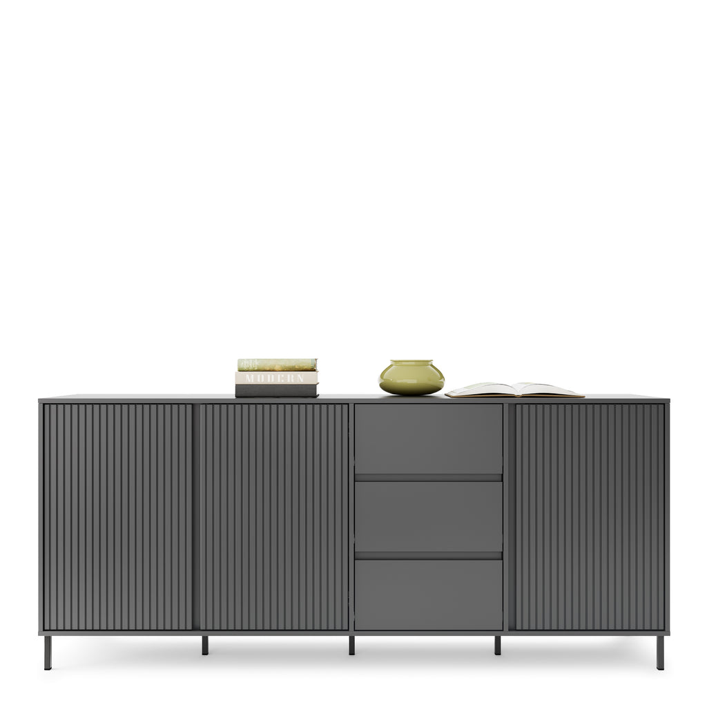 Avery Sideboard 3 Door 3 Drawer in Anthracite
