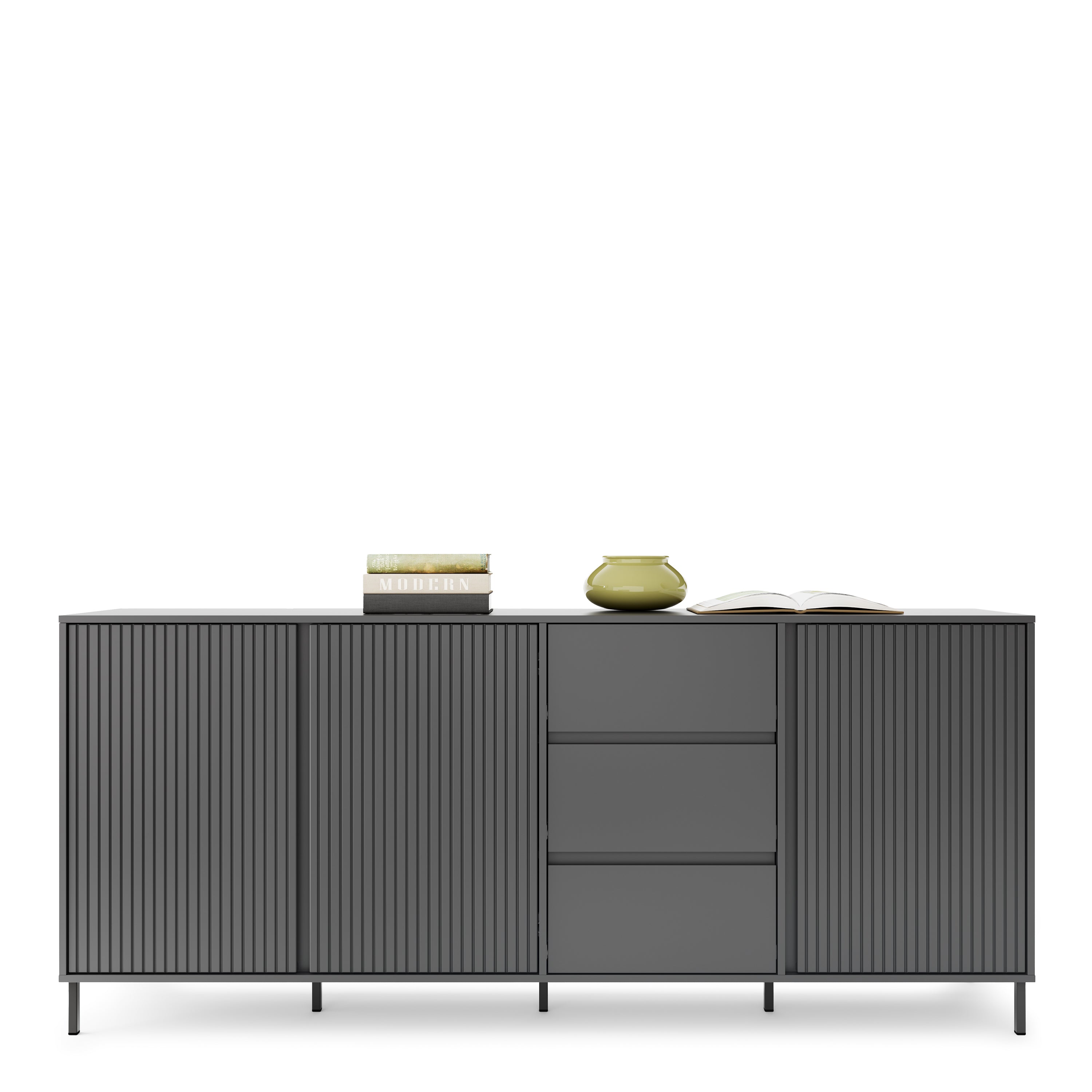 Avery Sideboard 3 Door 3 Drawer in Anthracite