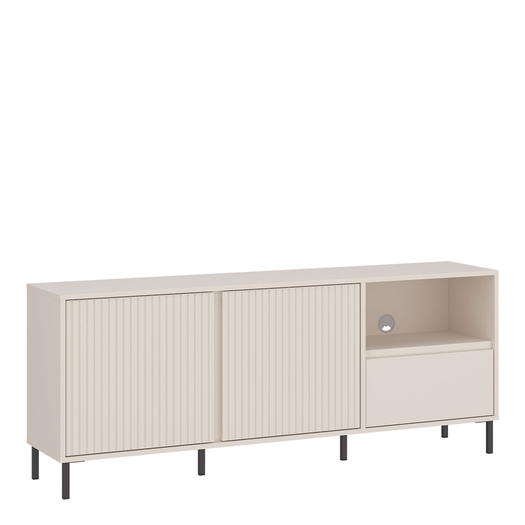 Avery Wide TV Cabinet  2 Door 1 Drawer in Cashmere