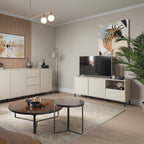 Avery Wide TV Cabinet  2 Door 1 Drawer in Cashmere