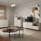 Avery Wide TV Cabinet  2 Door 1 Drawer in Cashmere