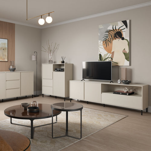 Avery TV Cabinet 2 Door 1 Drawer in Cashmere