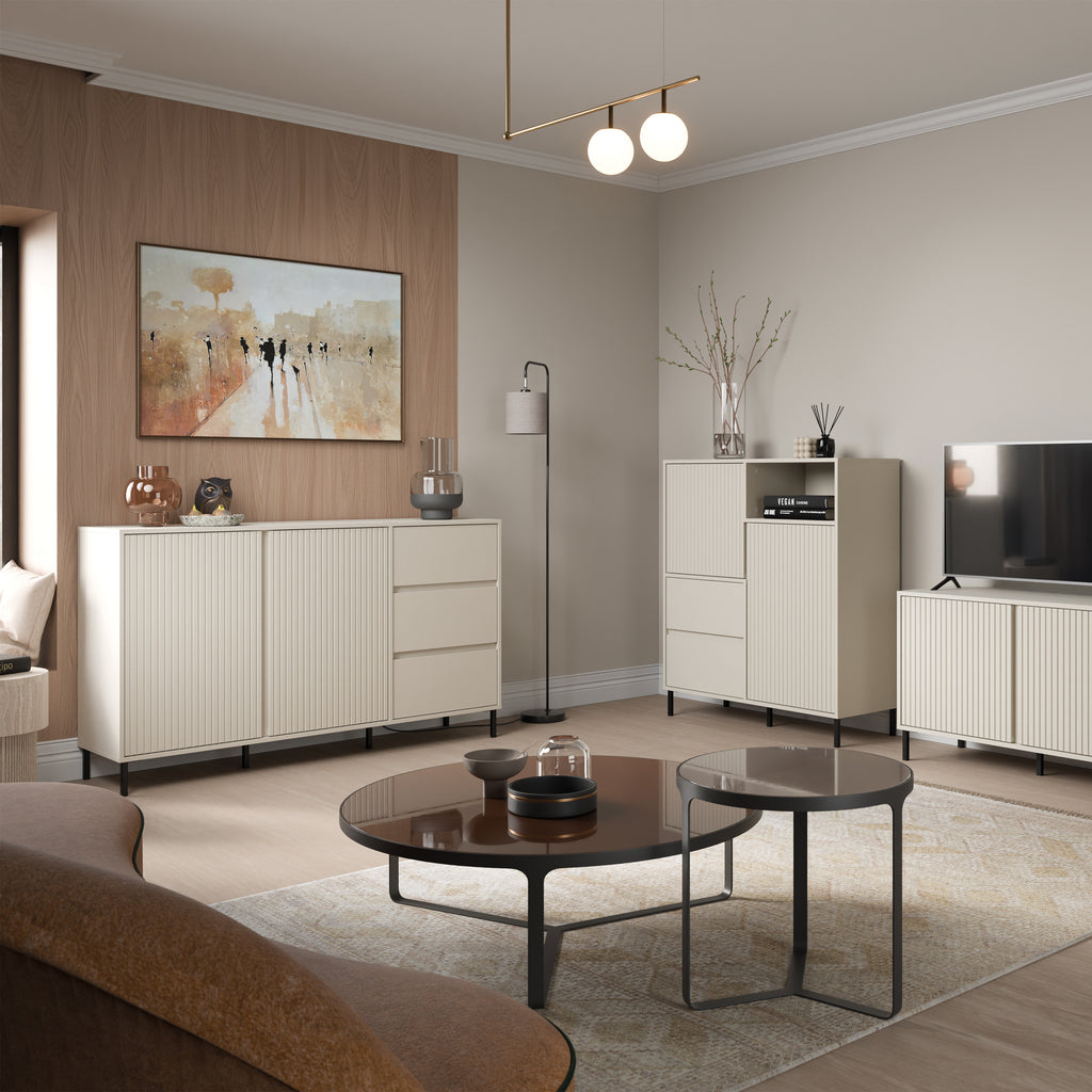 Avery Sideboard 2 Door 3 Drawer in Cashmere