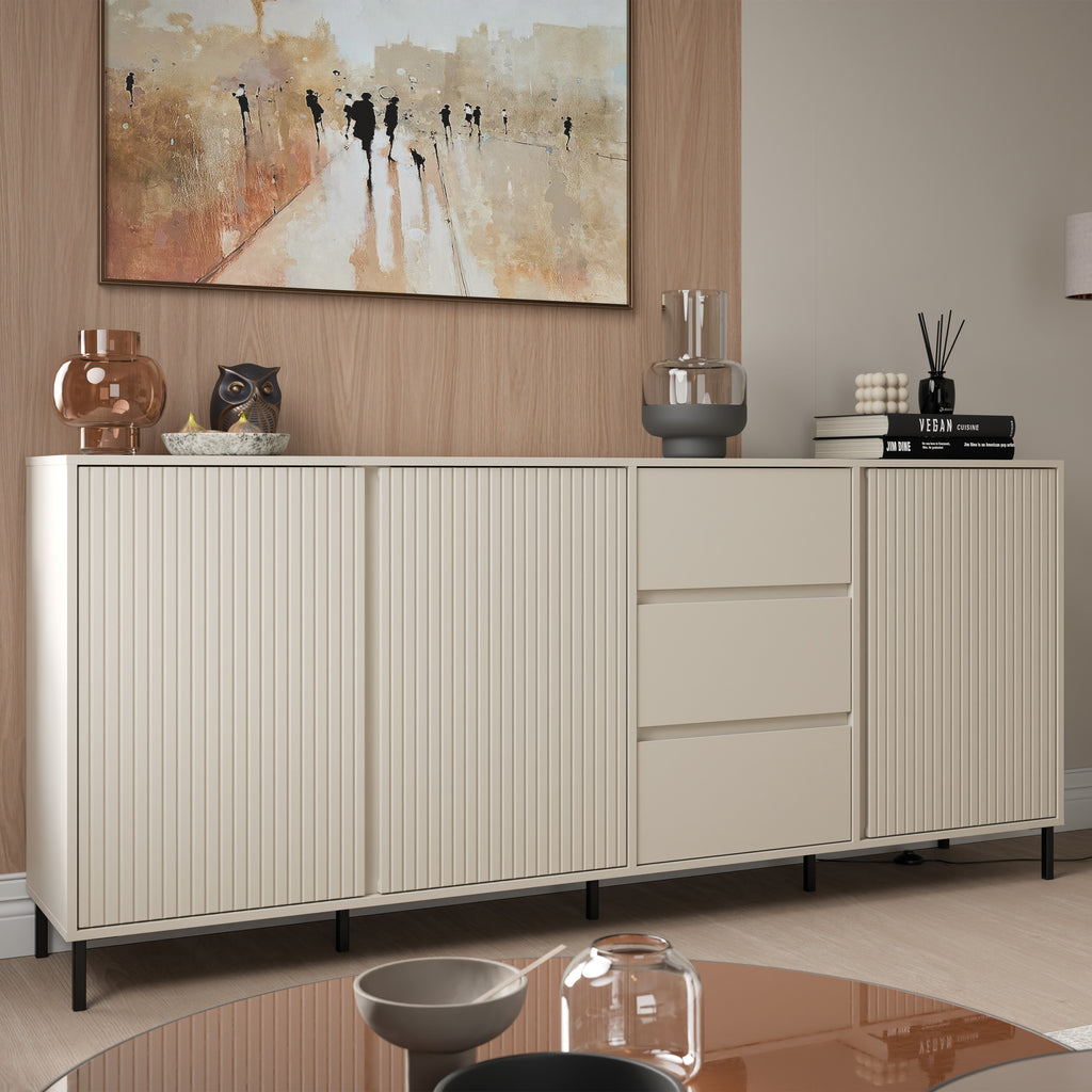 Avery Sideboard 3 Door 3 Drawer in Cashmere