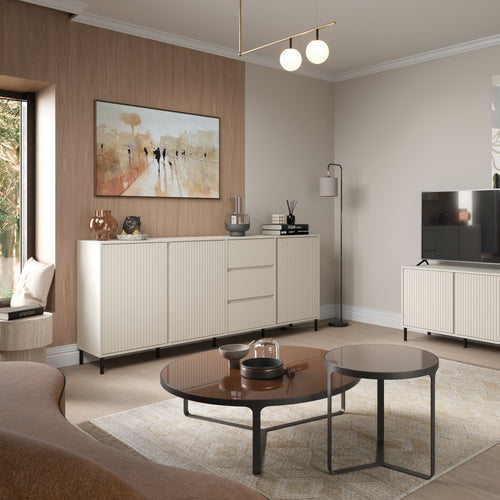 Avery Sideboard 3 Door 3 Drawer in Cashmere