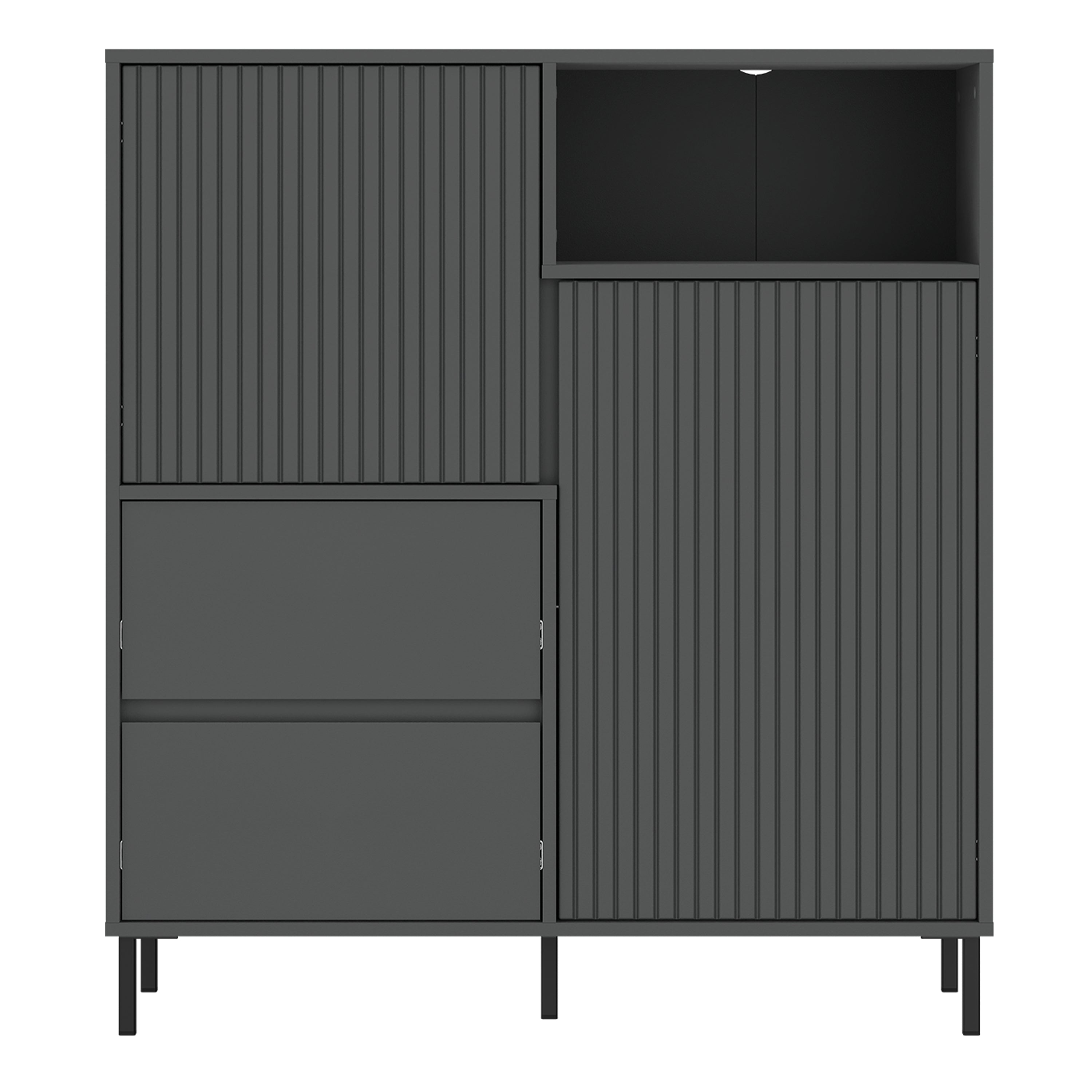 Avery Sideboard 2 Door 2 Drawer in Anthracite