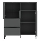 Avery Sideboard 2 Door 2 Drawer in Anthracite