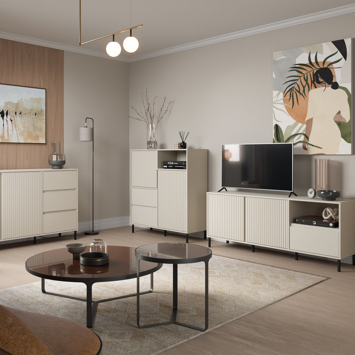 Avery Sideboard 2 Door 2 Drawer in Cashmere