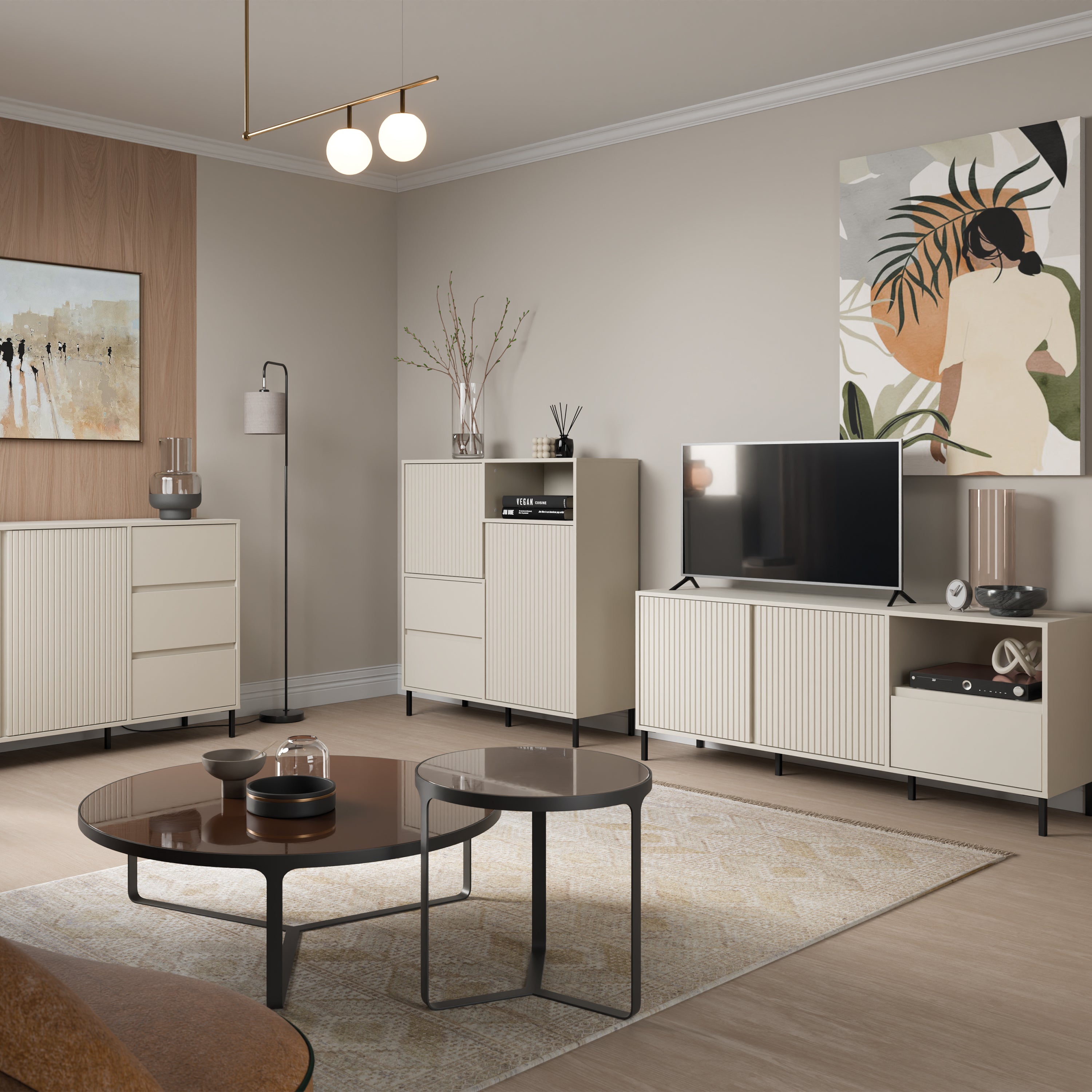 Avery Sideboard 2 Door 2 Drawer in Cashmere