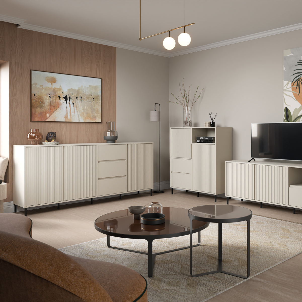 Avery Sideboard 2 Door 2 Drawer in Cashmere