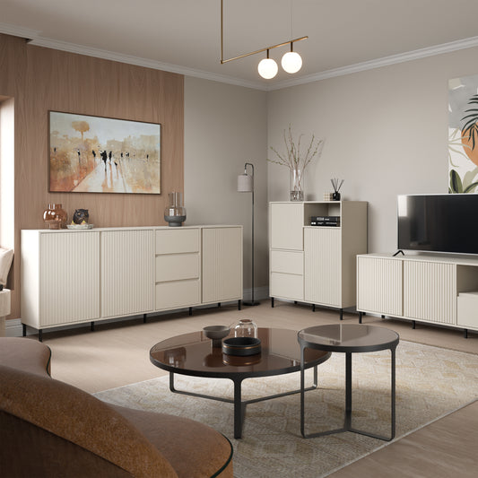 Avery Sideboard 2 Door 2 Drawer in Cashmere