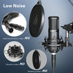 Maono XLR Cardioid Professional Vocal Studio Microphone with Boom Arm Kit