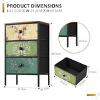 Vintage 3 Drawer Bedsides (Set Of 2)