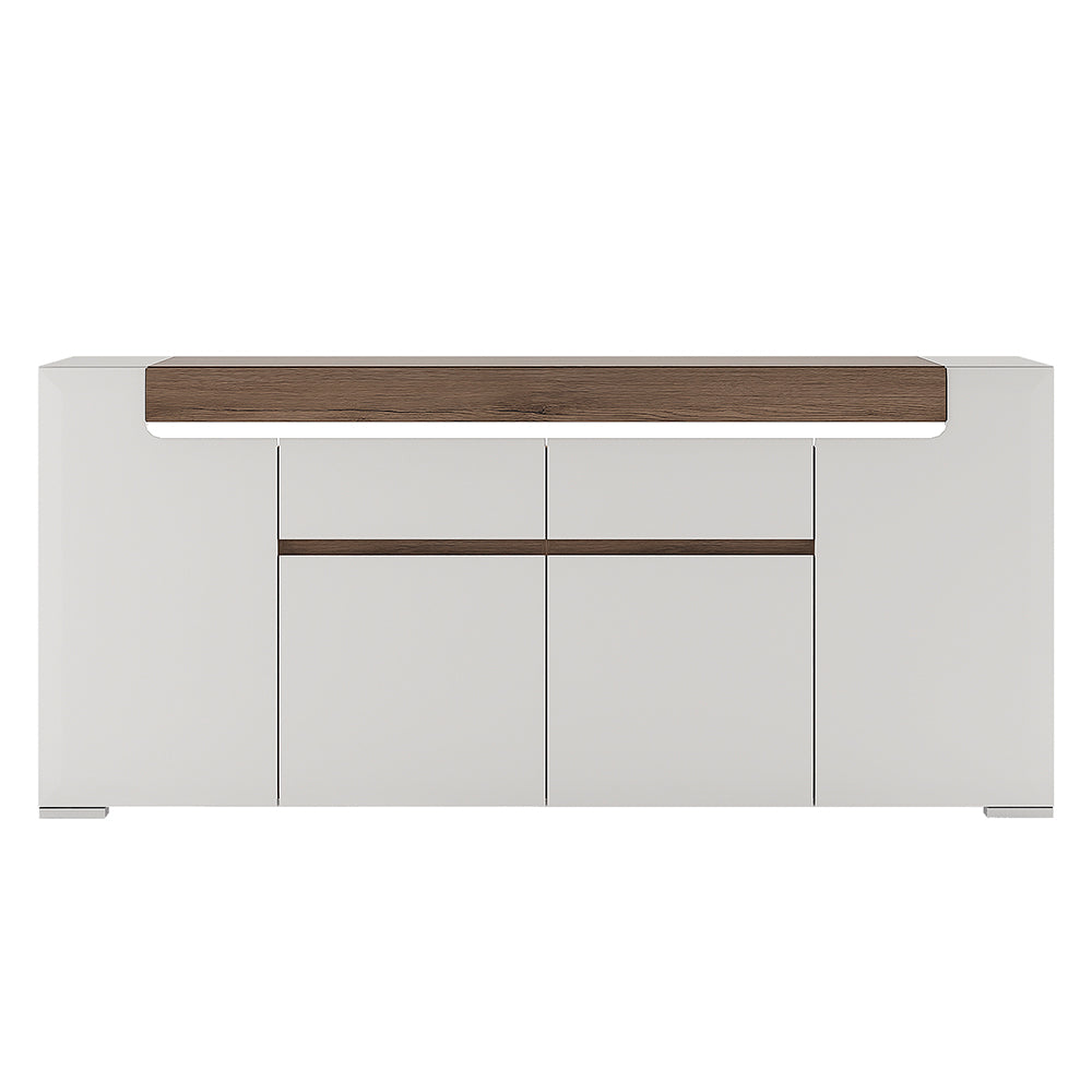 Tanisha Wide 4 Door 2 Drawer Sideboard (inc. Plexi Lighting)