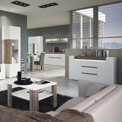 Tanisha Wide 4 Door 2 Drawer Sideboard (inc. Plexi Lighting)