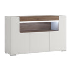 Tanisha 3 Door Sideboard with open shelving (inc. Plexi Lighting)