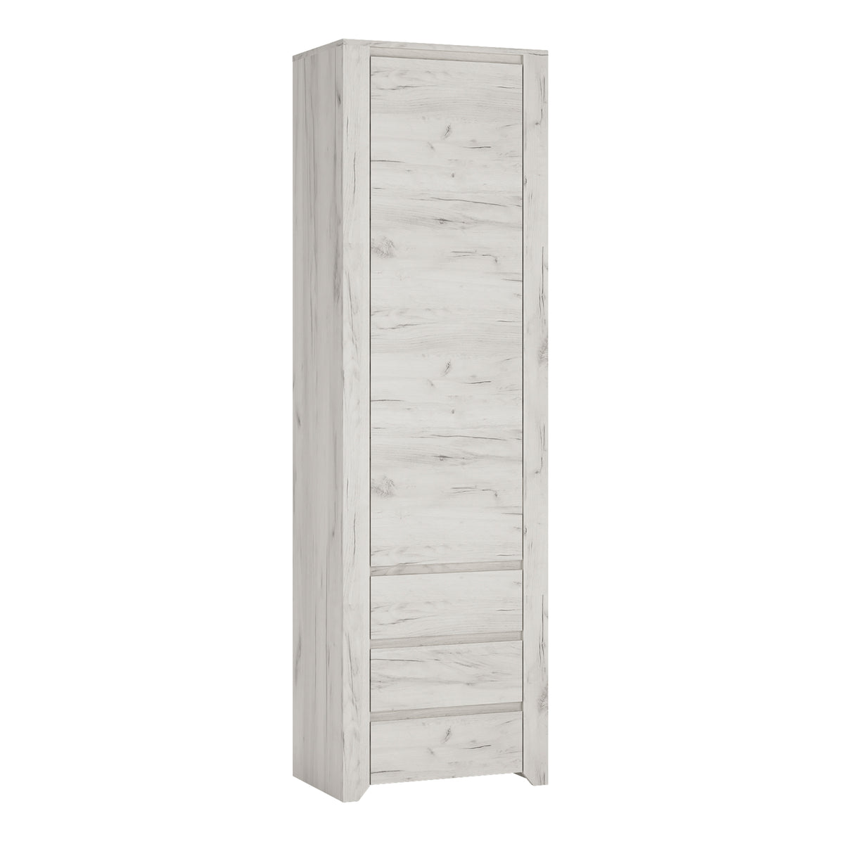 Annaliese Tall Narrow One Door 3 Drawer Narrow Cupboard