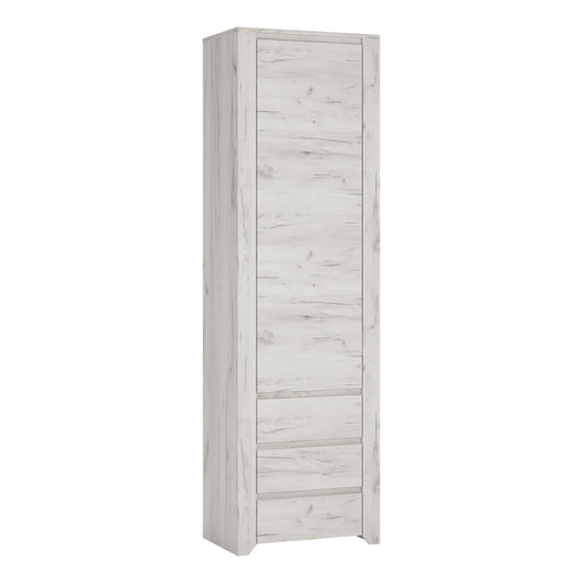 Annaliese Tall Narrow One Door 3 Drawer Narrow Cupboard