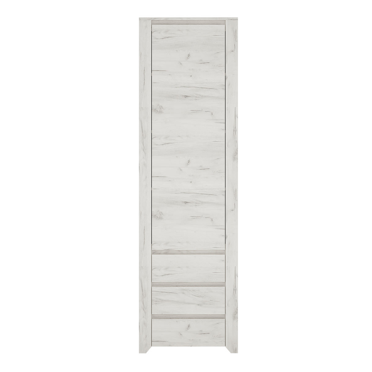 Annaliese Tall Narrow One Door 3 Drawer Narrow Cupboard