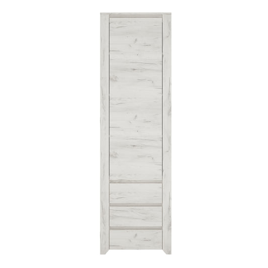 Annaliese Tall Narrow One Door 3 Drawer Narrow Cupboard