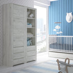 Annaliese Tall Narrow One Door 3 Drawer Narrow Cupboard