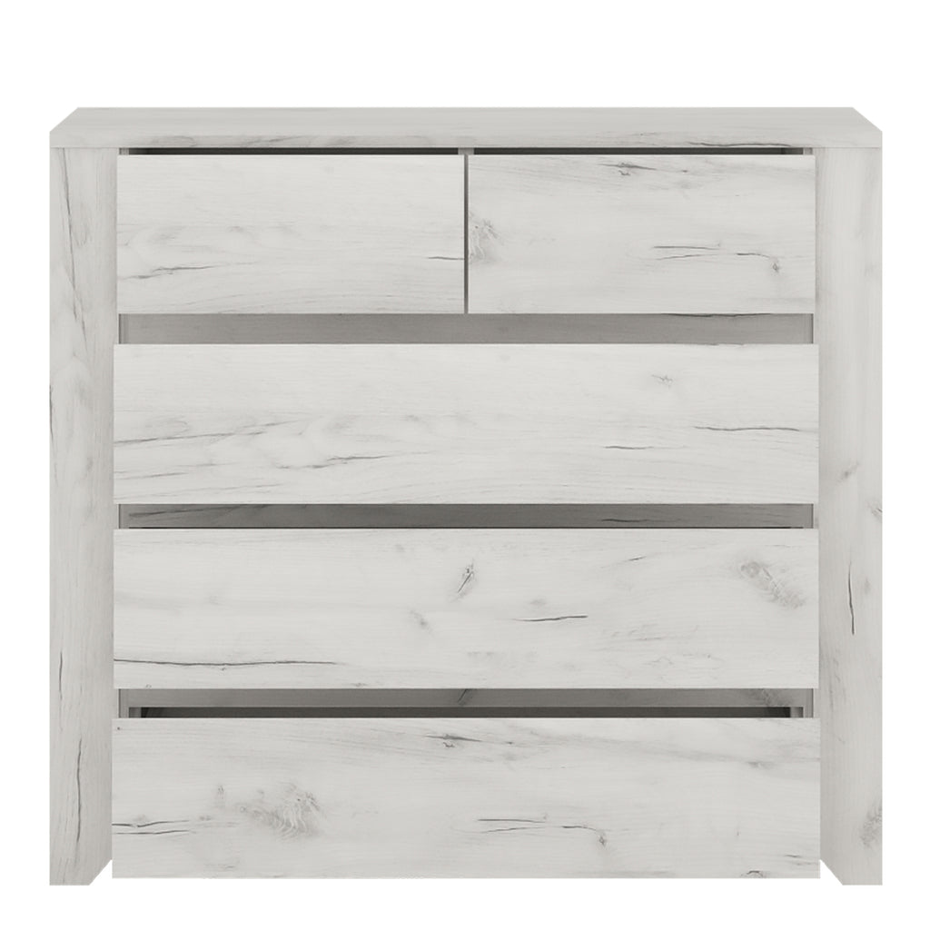 Annaliese Trio - 1 Drawer Bedside Cabinet + 2+3 Chest of Drawers + 2 Door 2 Drawer Fitted Wardrobe