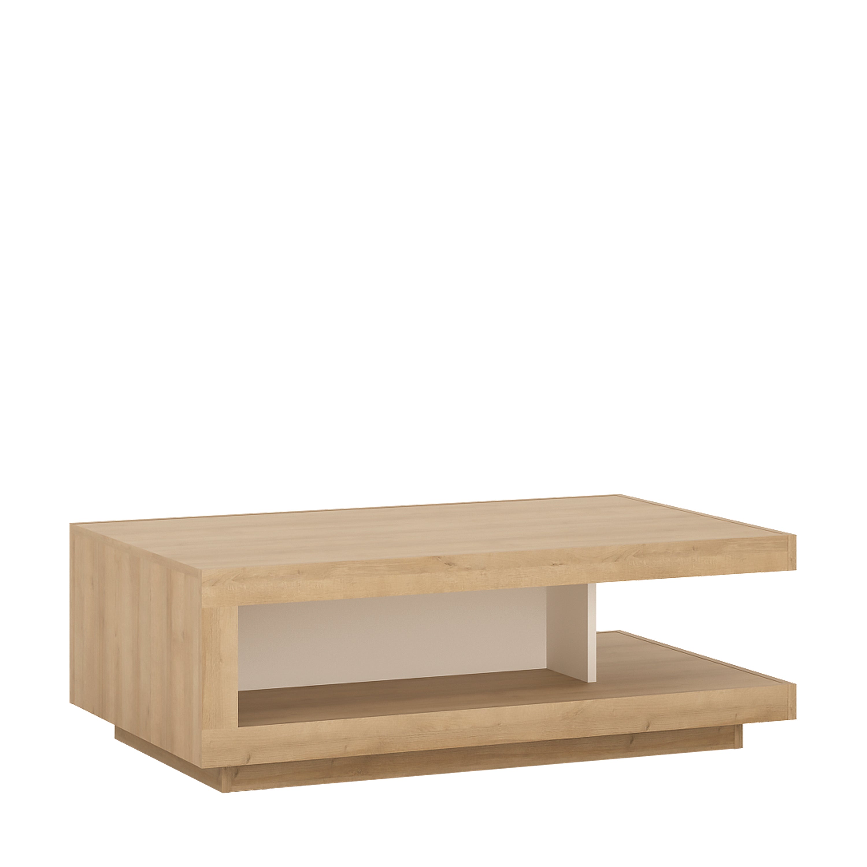 Lucille Coffee Table in Riviera Oak/White High Gloss