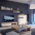 Lucille Coffee Table in Riviera Oak/White High Gloss