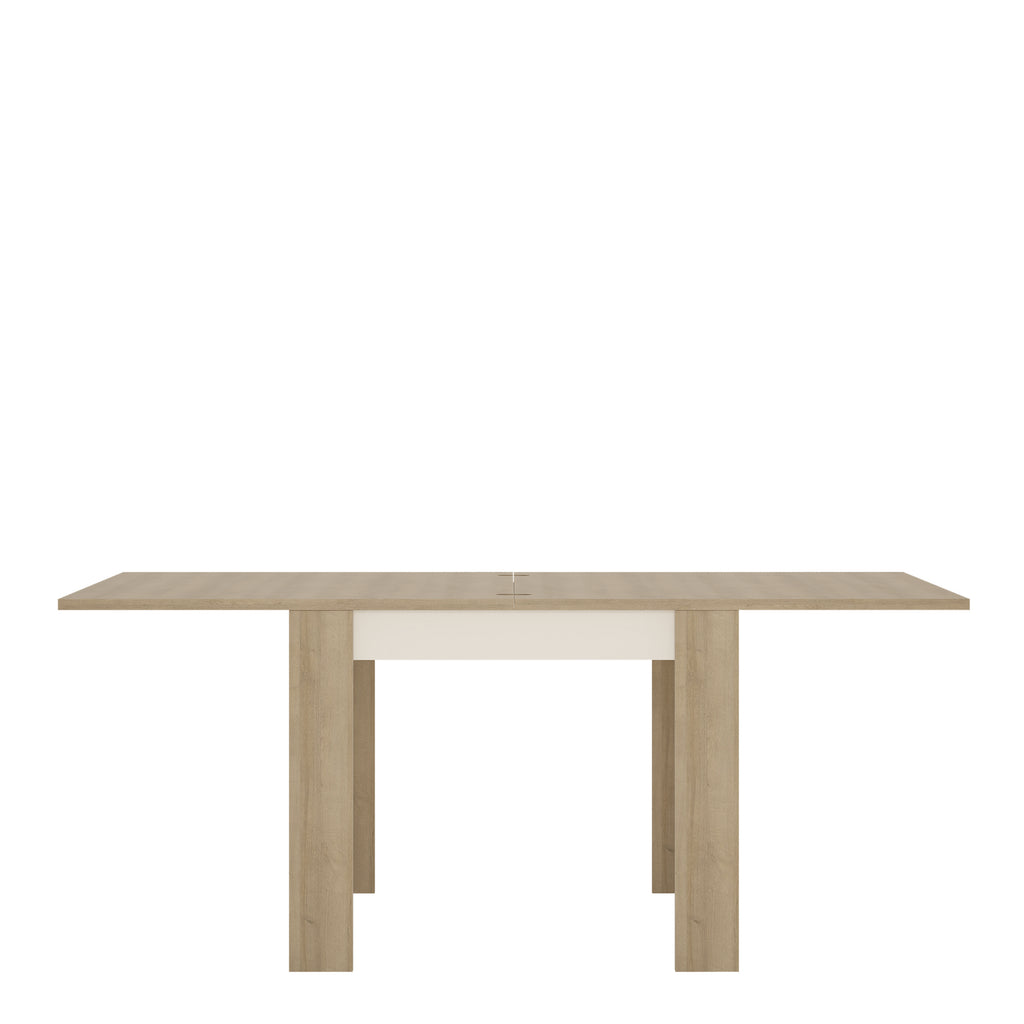 Lucille Small Extending Dining Table 90-180cm in Riviera Oak/White High Gloss