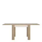 Lucille Small Extending Dining Table 90-180cm in Riviera Oak/White High Gloss
