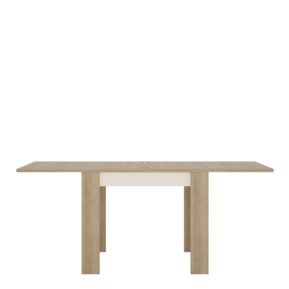 Lucille Small Extending Dining Table 90-180cm in Riviera Oak/White High Gloss