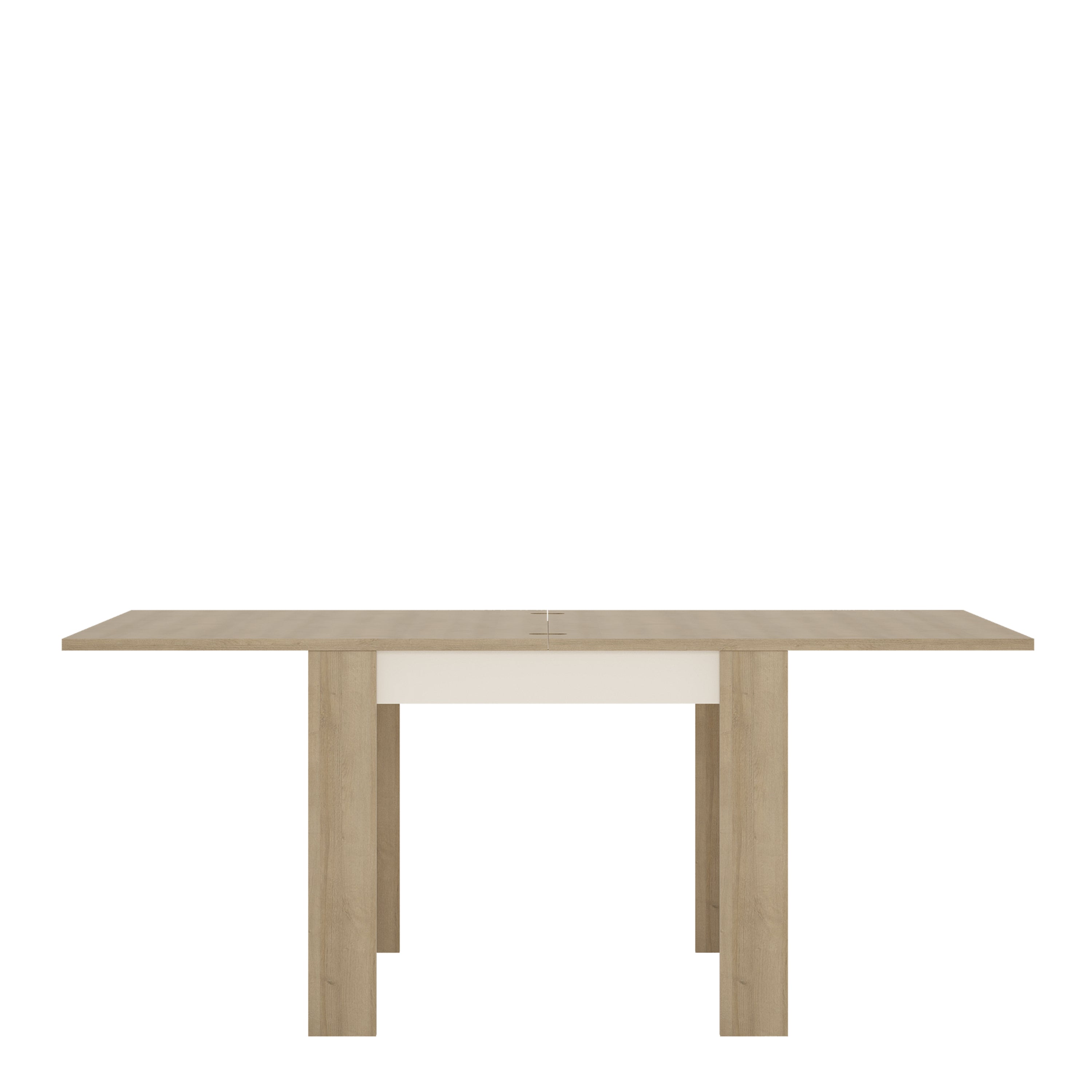 Lucille Small Extending Dining Table 90-180cm in Riviera Oak/White High Gloss