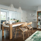 Lucille Small Extending Dining Table 90-180cm in Riviera Oak/White High Gloss