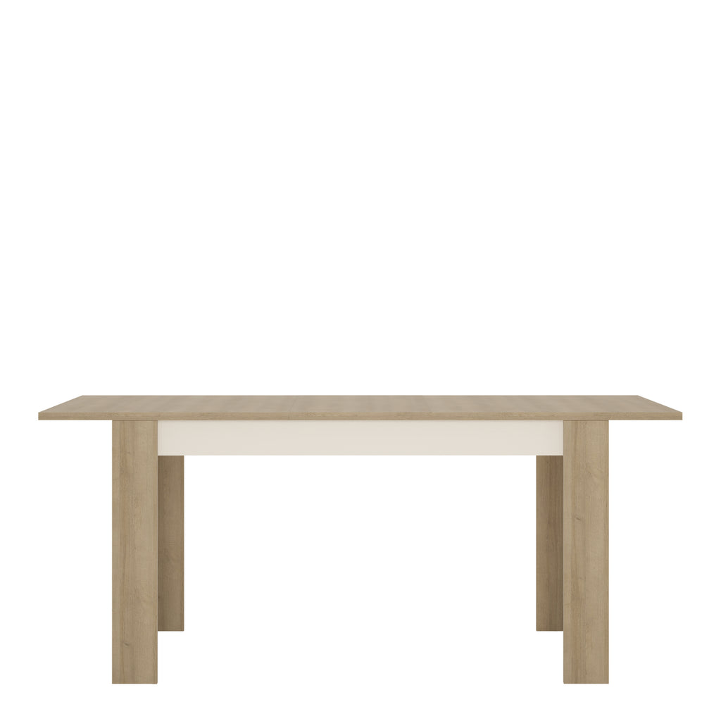 Lucille Medium Extending Dining Table 140-180cm in Riviera Oak/White High Gloss