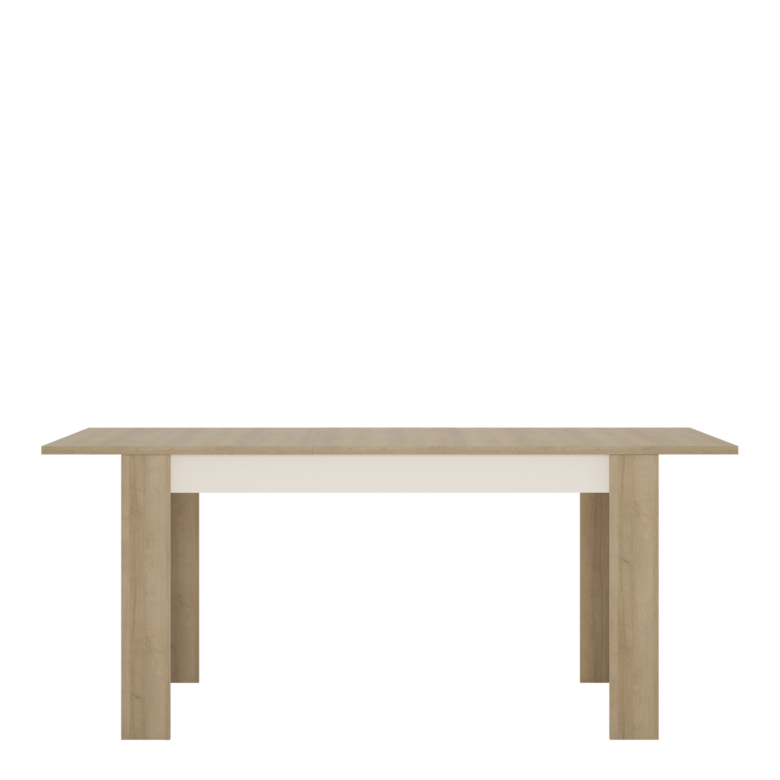 Lucille Medium Extending Dining Table 140-180cm in Riviera Oak/White High Gloss