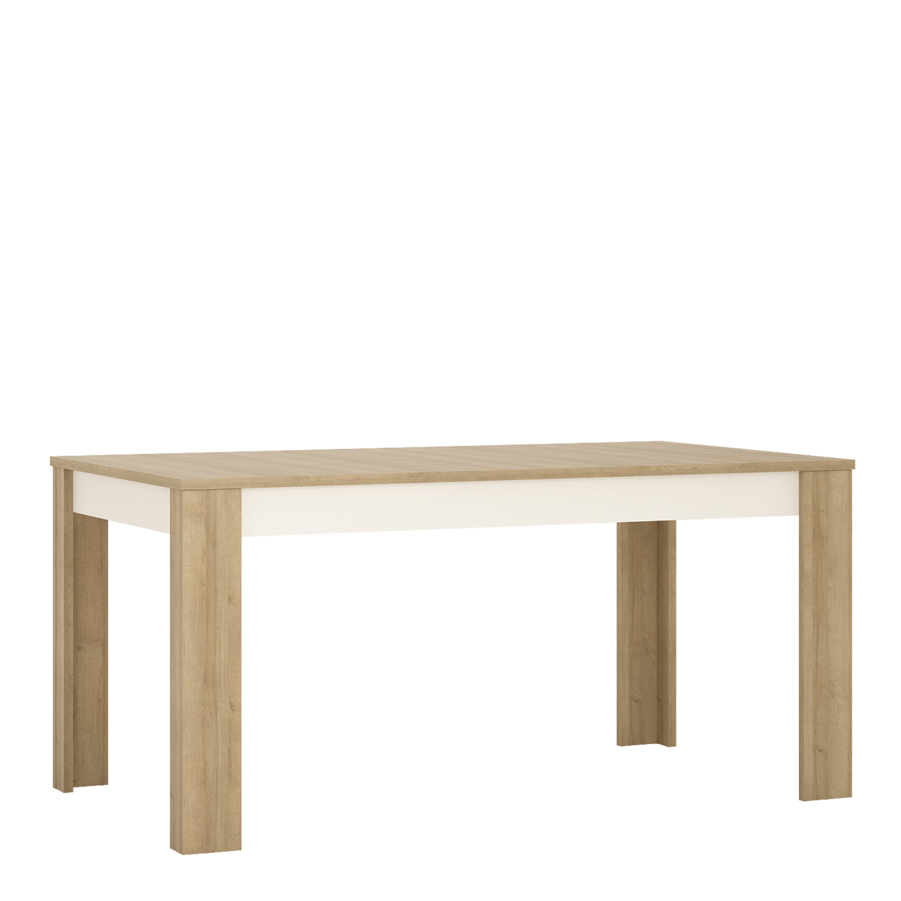 Lucille Large Extending Dining Table 160-200cm in Riviera Oak/White High Gloss