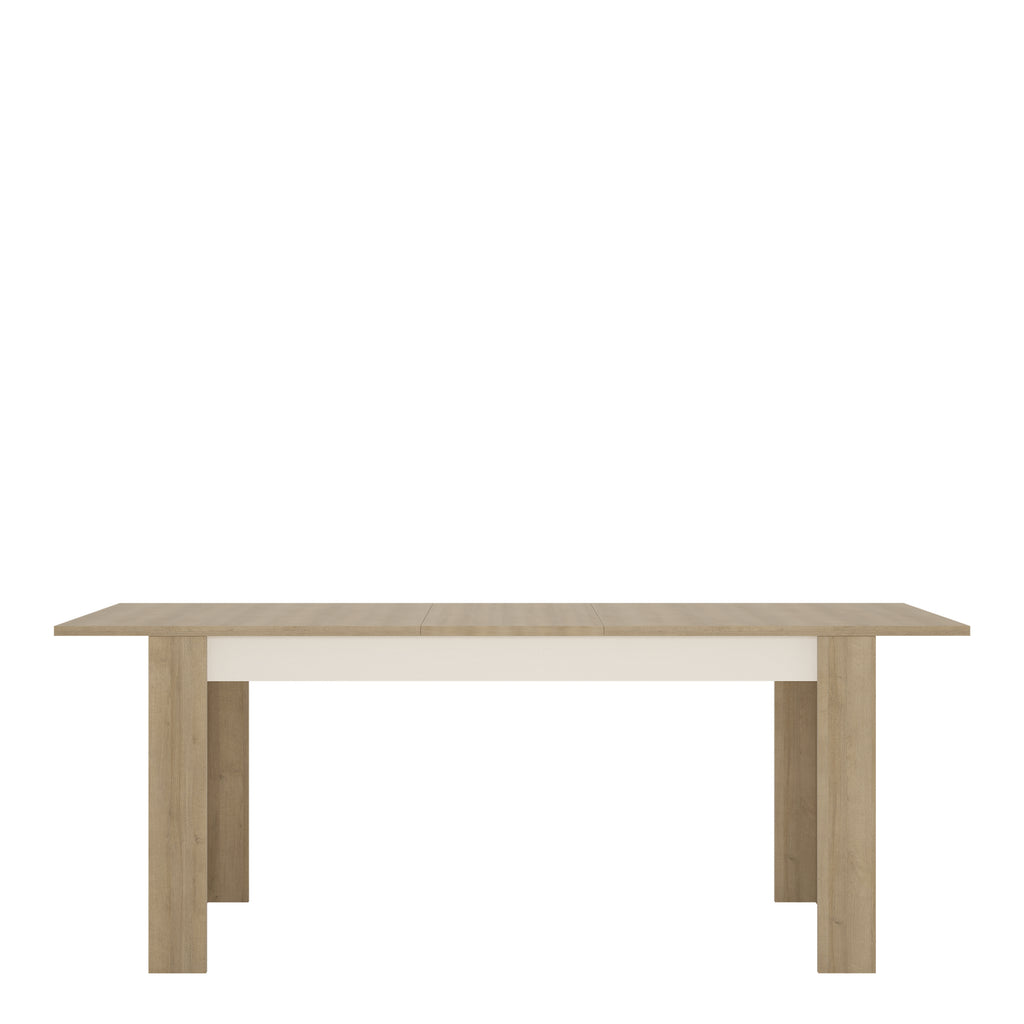 Lucille Large Extending Dining Table 160-200cm in Riviera Oak/White High Gloss