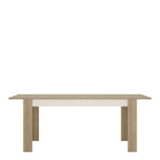 Lucille Large Extending Dining Table 160-200cm in Riviera Oak/White High Gloss