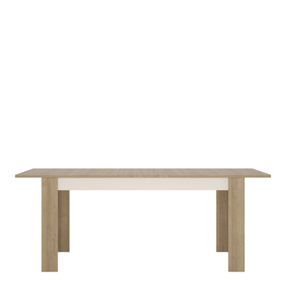 Lucille Large Extending Dining Table 160-200cm in Riviera Oak/White High Gloss