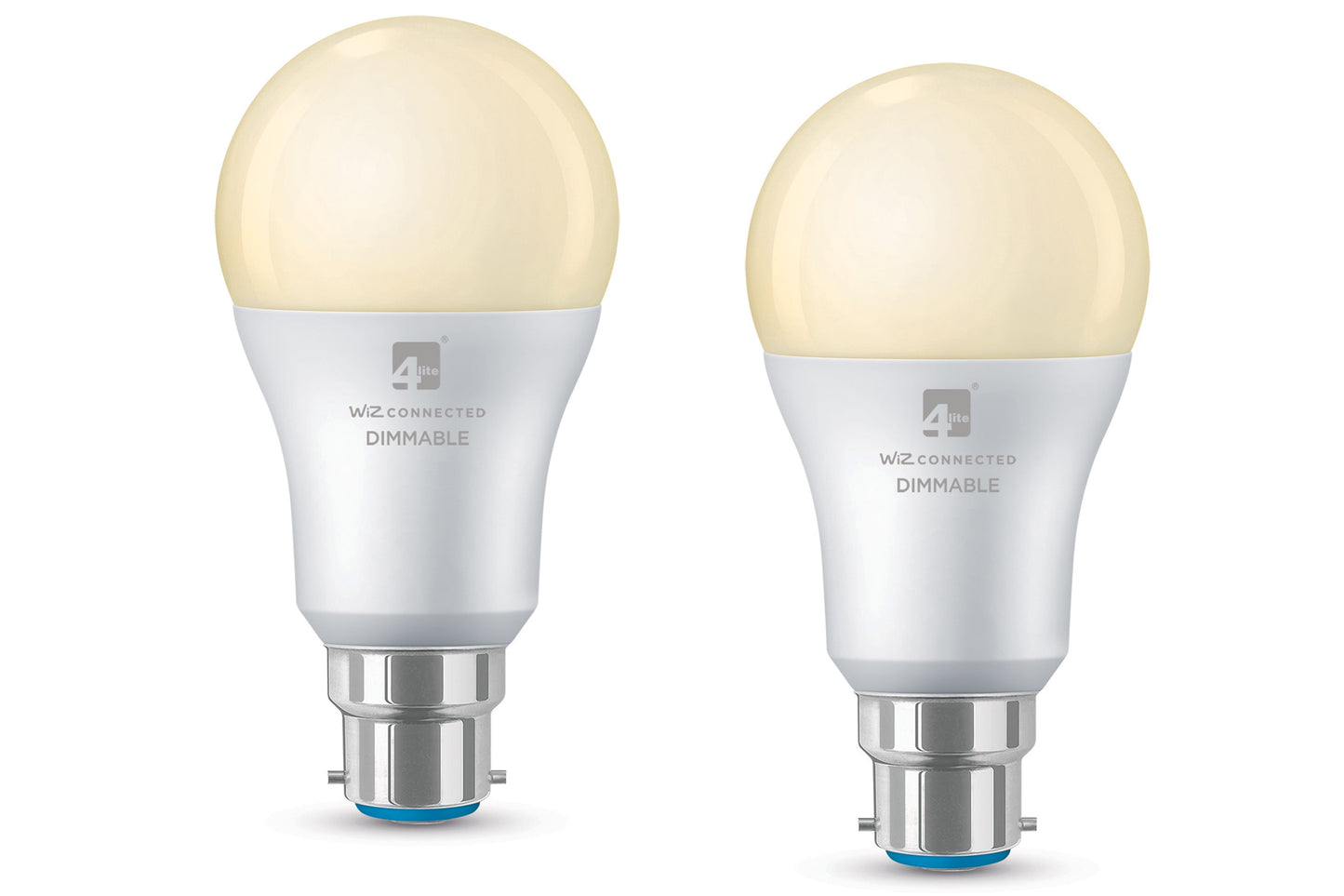 4lite WiZ Connected A60 Warm White WiFi LED Smart Bulb - B22 Bayonet Cap
