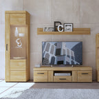 Chester Tall Glazed Display Cabinet (RH) in Grandson Oak