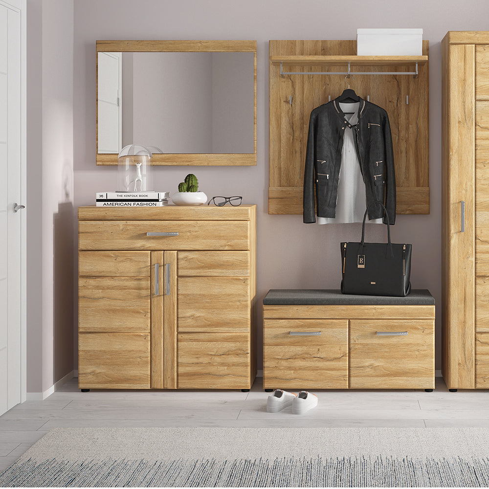 Chester 2 Door Shoe Cabinet in Grandson Oak