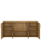 Chester 4 Door Wide Glazed Sideboard in Grandson Oak