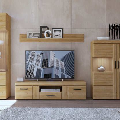 Chester 2 Door 1 Drawer Wide TV Cabinet in Grandson Oak