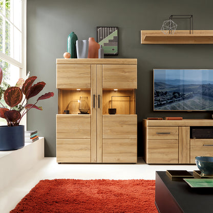 Chester Wall Shelf 117cm in Grandson Oak