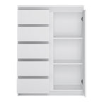 Faraday 1 Door 5 Drawer Cabinet in White