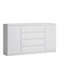 Faraday 2 Door 4 Drawer Wide Sideboard in White