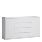 Faraday 2 Door 4 Drawer Wide Sideboard in White