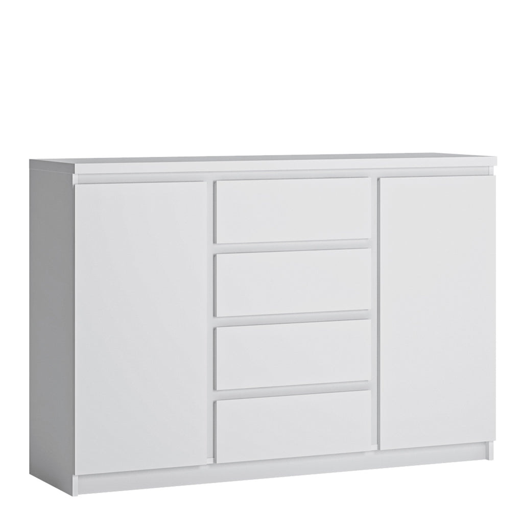 Faraday 2 Door 4 Drawer Sideboard in White