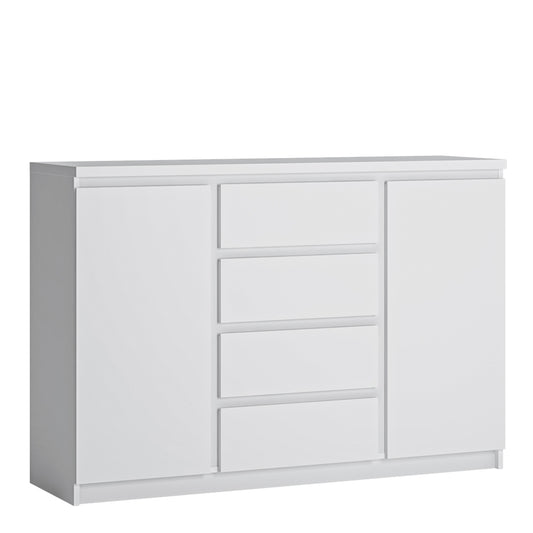 Faraday 2 Door 4 Drawer Sideboard in White